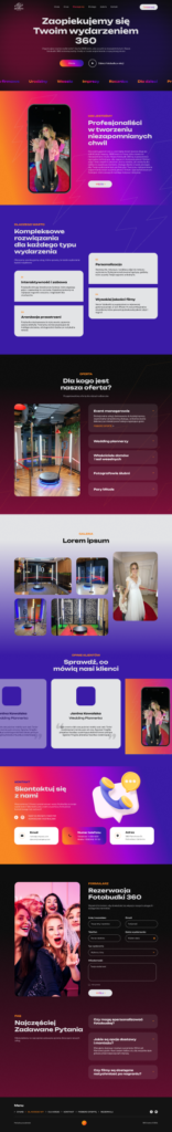 Projekt serwisu 360 Events