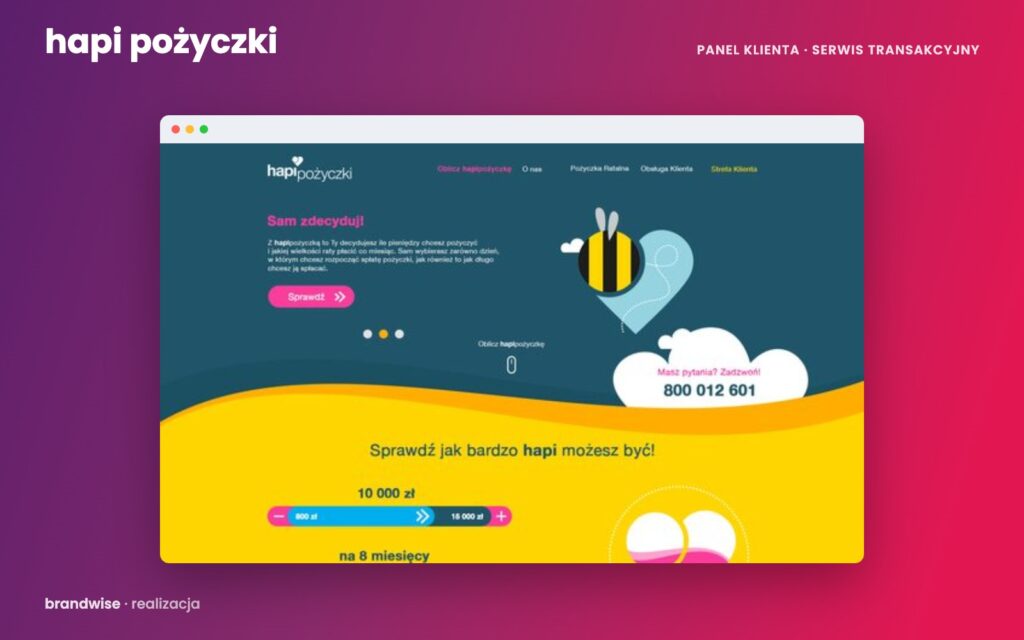 hapi pożyczki — realizacja Brandwise