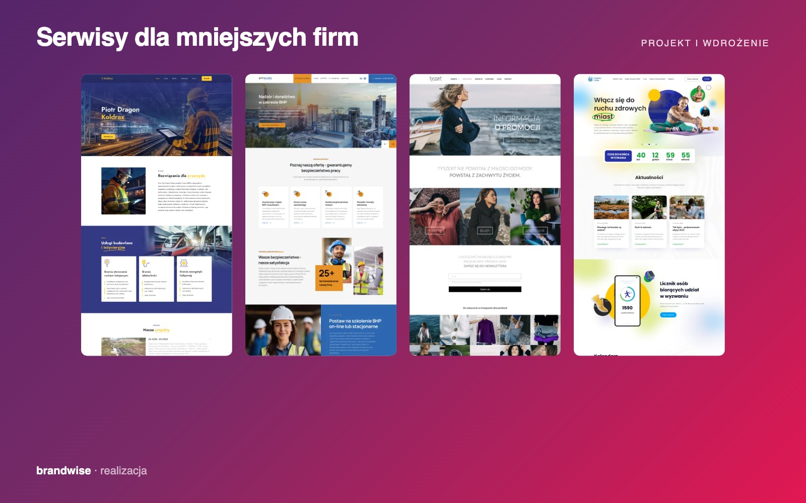 Serwisy dla mniejszych firm — realizacje Brandwise