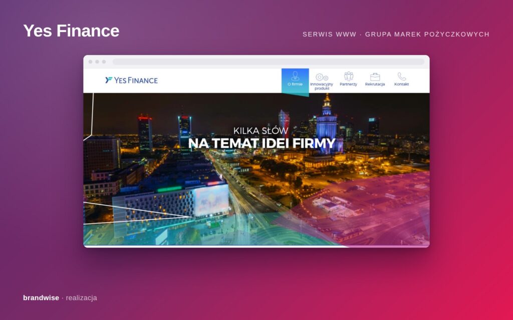 Yes Finance — realizacja Brandwise